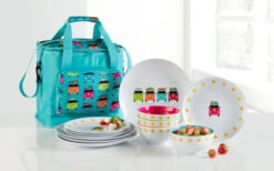 Flamefield Camper Smiles Melamin Geschirr-Set 12-tlg.