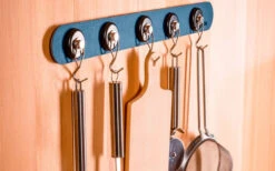 Silwy® Magnet Metall Leiste Mit Ledercoating 50 Cm Schwarz