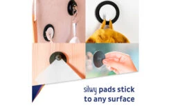 Silwy® Clever Magnethaken Inkl. Metall-Nano-Gel-Pad 5 Cm 2 Tlg. Blau -Campinggeschirr Zubehör Geschäft 337085 2581289