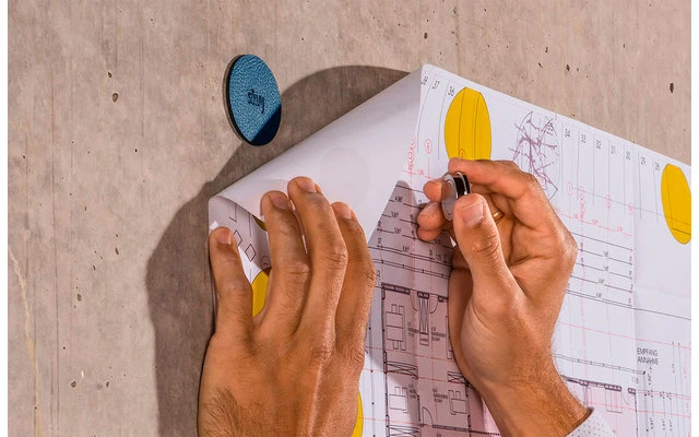 Silwy® Magnet-Pads 5 Cm 4er Set Blau 4 Silwy® Magnet-Pads 5 Cm 4er Set Blau – Bild 2