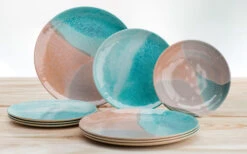 Flamefield Dunes And Sea Geschirr-Set 12 Tlg. -Campinggeschirr Zubehör Geschäft 343398 2381231