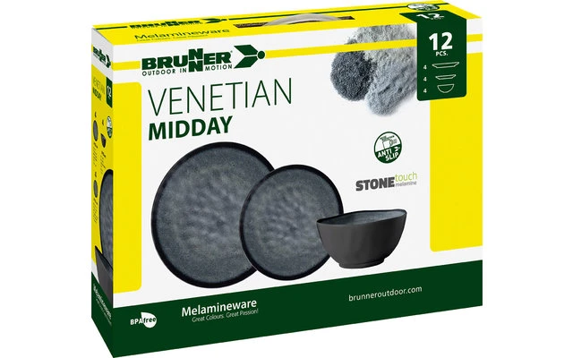 Brunner Midday Venetian Melamin Geschirr-Set 12-tlg. 3 Brunner Midday Venetian Melamin Geschirr-Set 12-tlg.