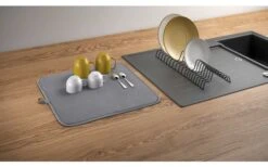 Metaltex Dry-Tex 2-in-1 Abtropfgestell Mit Microfasermatte Silber -Campinggeschirr Zubehör Geschäft 497414 3367262