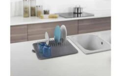 Metaltex Dry-Tex 2-in-1 Abtropfgestell Mit Microfasermatte Schwarz -Campinggeschirr Zubehör Geschäft 497558 3367502 1