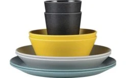 Mepal Bloom Melamin Geschirr-Set 8-teilig Pebble White -Campinggeschirr Zubehör Geschäft 510842 3435920 2