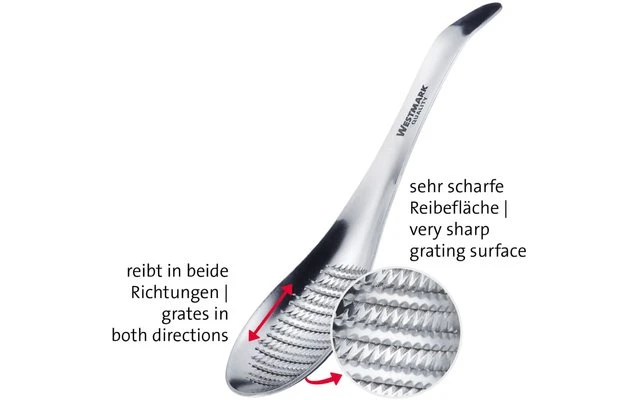 Westmark Löffelreibe Ingwerreibe Silber 4 Westmark Löffelreibe Ingwerreibe Silber – Bild 2