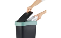 Rotho Twist Abfalleimer Mit Schwing- Und Klappdeckel 10 Liter Horizon Blau -Campinggeschirr Zubehör Geschäft 689406 4830116