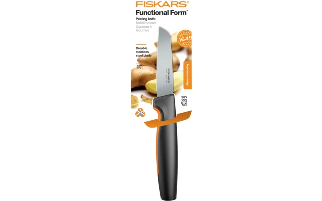 Fiskars Functional Form Schälmesser Gerade Klinge 19,8 Cm 4 Fiskars Functional Form Schälmesser Gerade Klinge 19,8 Cm – Bild 2